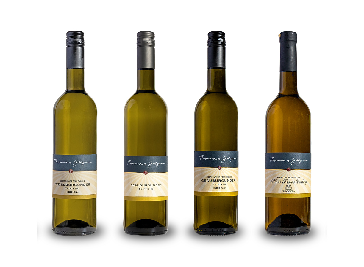 Sortimentsübersicht weiße Burgundersorten