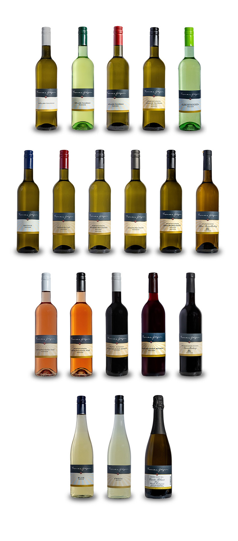 Sortimentsübersicht Weingut Geiger